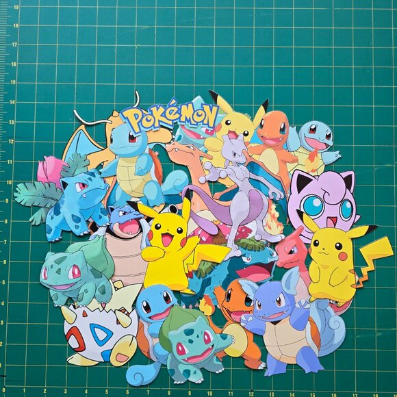 Pokémon Stickers Starter Set w Pikachu - Peel and Stick Wall Decals (Pack of 24) - Picture 7 of 7